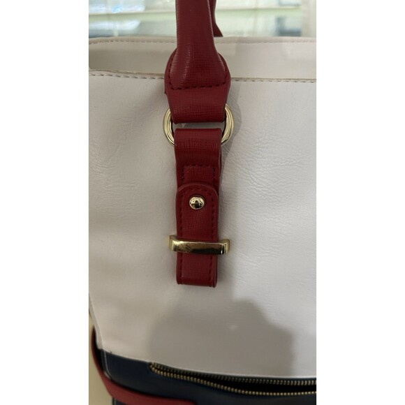 Vintage Charming Charlie Patriotic, Nautical ,Red White & Blue Shoulder tote bag - Picture 8 of 12